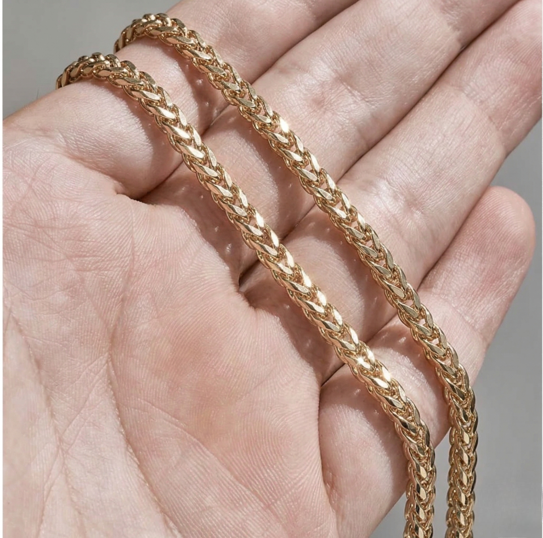 Cadena Tejido Franco para Mujer en Oro Laminado 18k