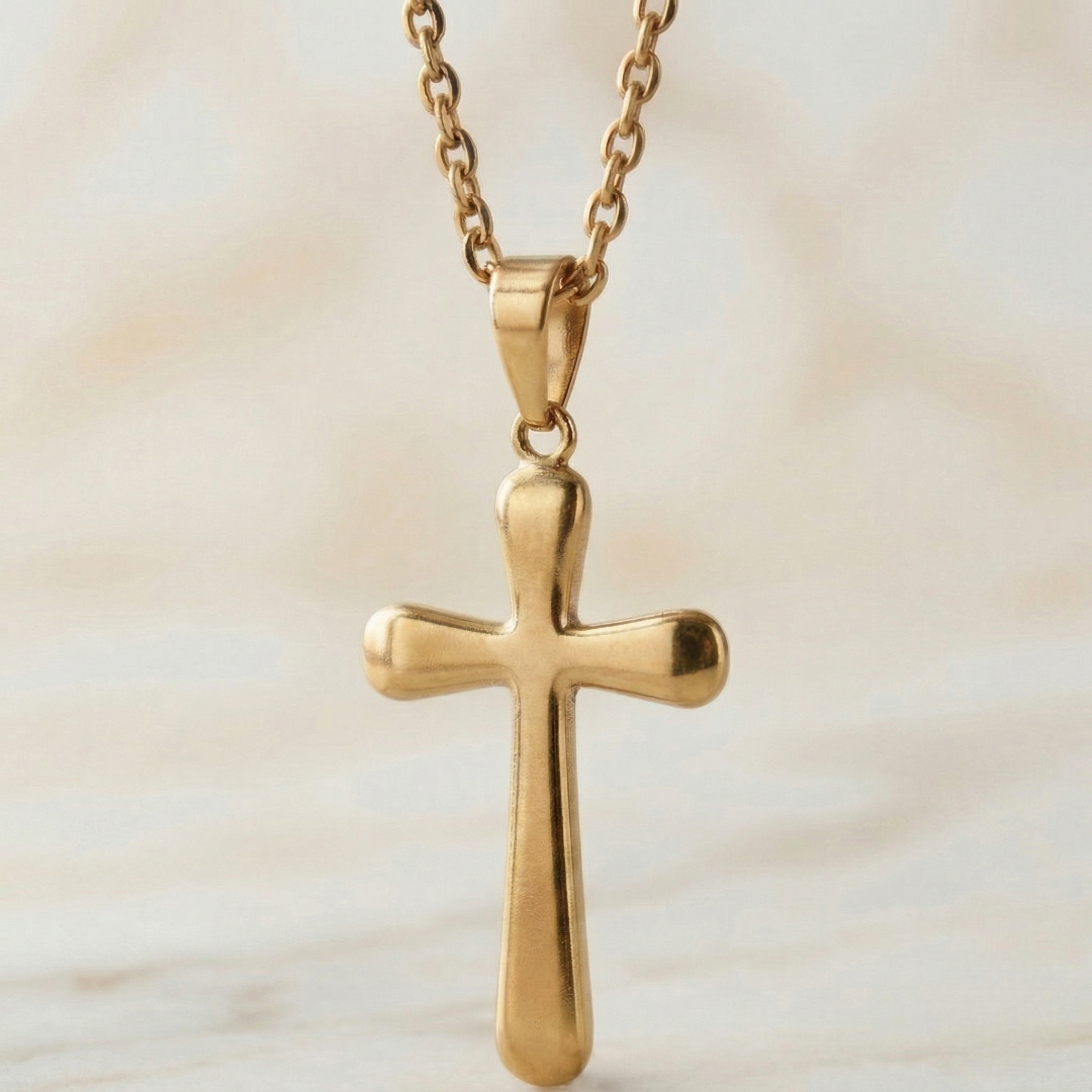 Dije de Cruz en Oro Laminado 18k