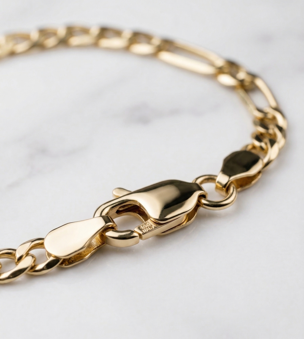 Pulsera Estilo Cartier para Hombre en Oro Laminado 18k (3mm)