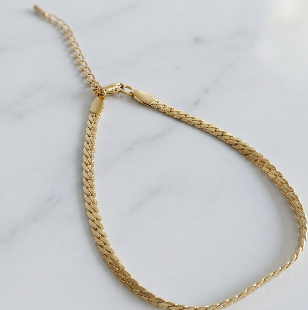 Pulsera Grabada en Oro Laminado 18k (3mm)
