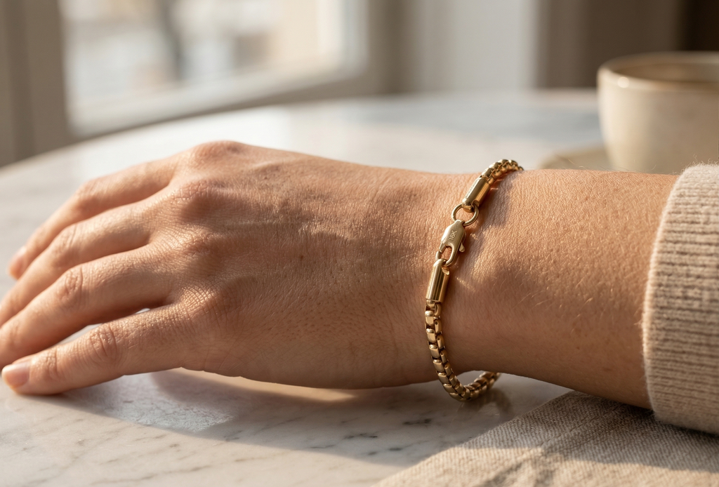 Pulsera Veneciana para Hombre en Oro Laminado 18k (4mm)