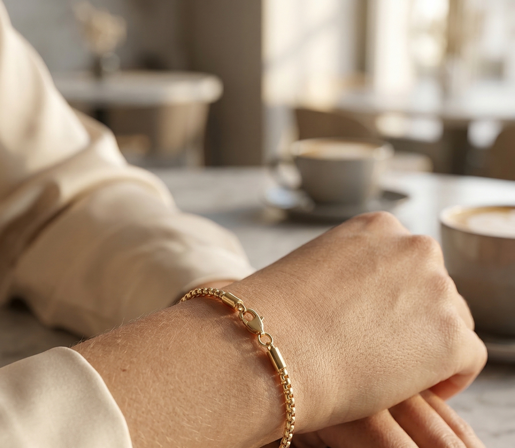 Pulsera Veneciana para Mujer en Oro Laminado 18k (2mm)