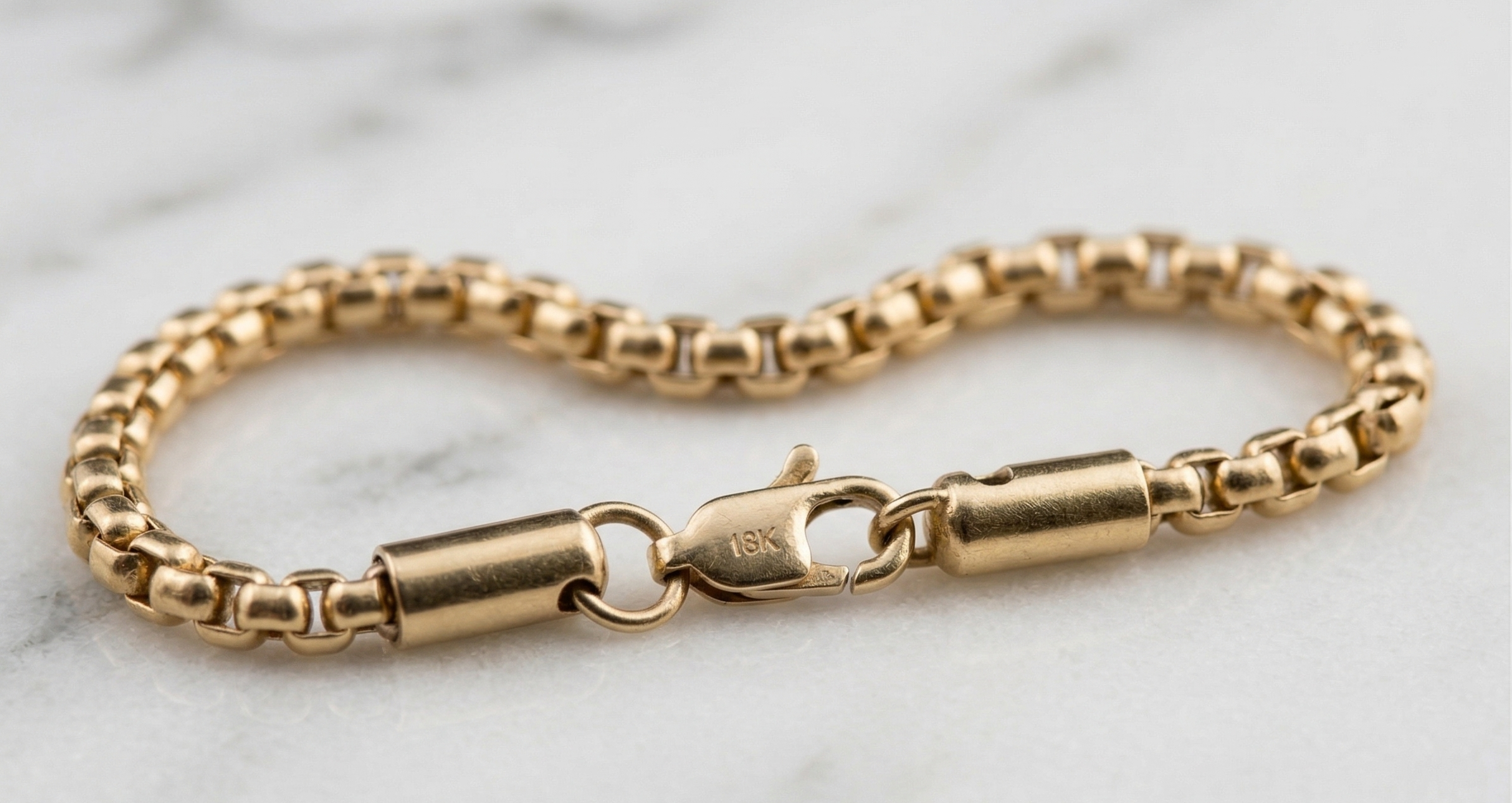 Pulsera Veneciana para Hombre en Oro Laminado 18k (4mm)