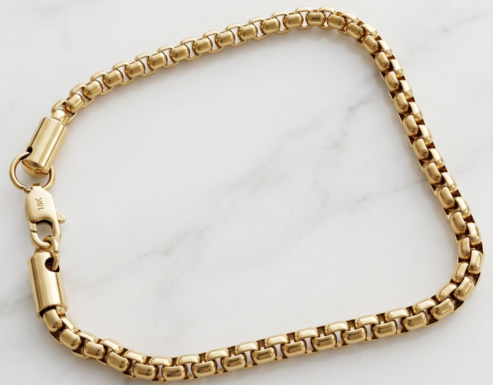 Pulsera Veneciana para Hombre en Oro Laminado 18k (4mm)